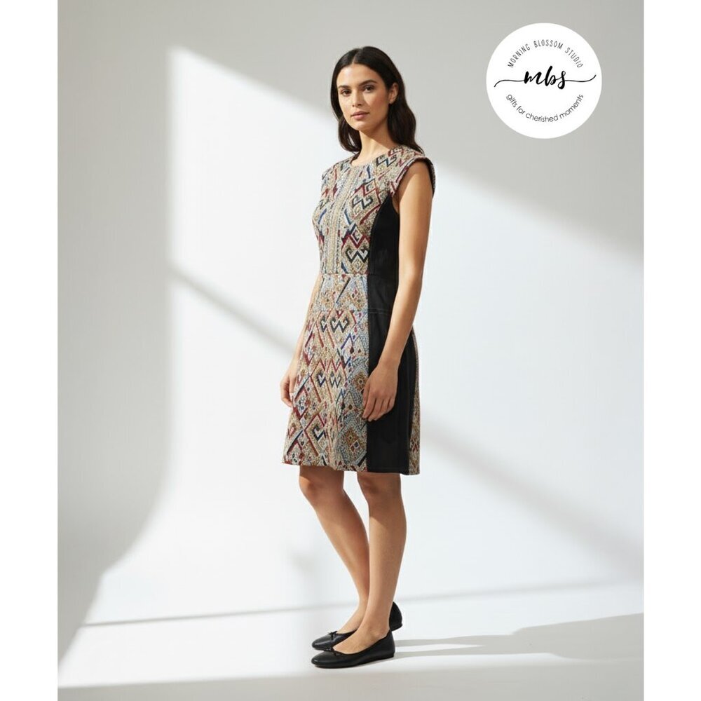 Anthropologie Burning Torch Embroidered A line Midi Dress Multicolors Women L